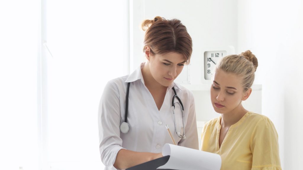 doctor with patient